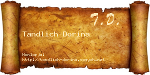 Tandlich Dorina névjegykártya